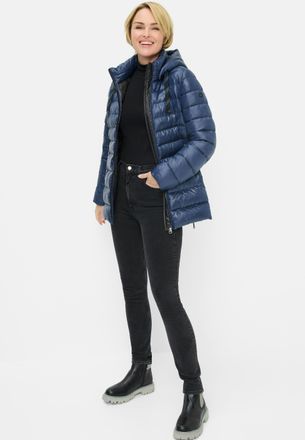 Fuchs Schmitt Steppjacke FUCHS SCHMITT Steppjacke, Damen, Gr. 36, blau (marine), Web, Obermaterial: 100% Polyester. Wattierung: 100% Polyester, clean, unifarben, re