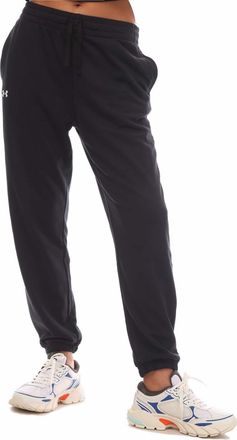 Under Armour Womens Rival Terry Joggers in Black