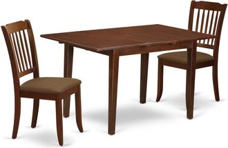 East West Furniture Dining Room Set Mahogany, NODA3-MAH-C