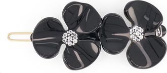 Alexandre de Paris Camelia Acetate Side Barette in Black at Nordstrom