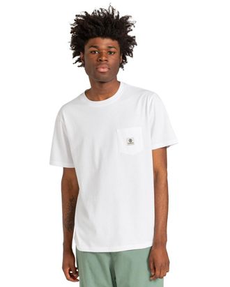 Element T-Shirt ELEMENT Basic Pocket, Herren, Gr. XS, weiss (optic wei&szlig;), 100% Baumwolle, Shirts T-Shirt