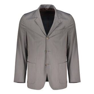 Fedeli Enkelrijige blazer - Heren - Business blazers - Grijs - L - Wol - Kostuums