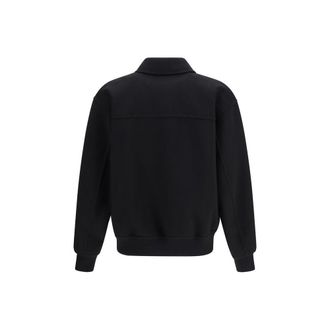Ferragamo Mens Black Wool Oves Aries Biker Jacket Clothing