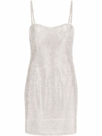 Dolce & Gabbana crystal mesh minidress - Silver