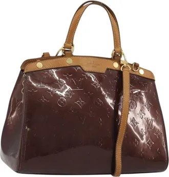 Louis Vuitton Brea Monogram Vernis Burgundy Patent_Leather Handbag (Pre-Owned)