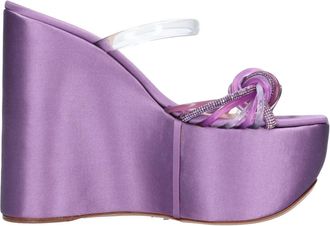 Casadei Mules met sleehak - Dames - Sleehakken - Paars - 37 EU - Satijn - Schoenen