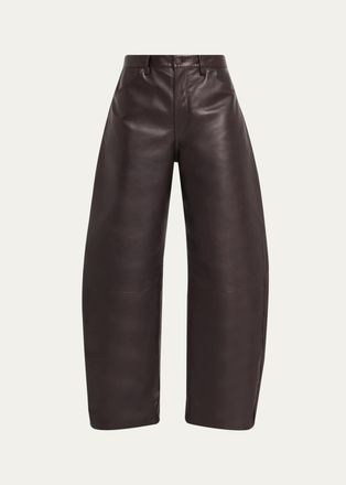 Nili Lotan Tribeca Leather Wide-Leg Pants