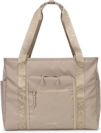 Calpak Terra 35L Water Resistant Zip Tote in Stone at Nordstrom