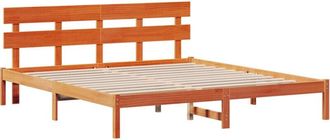 vidaXL Bed Frame Brown 180 x 200 cm Solid Pine wood vidaXL