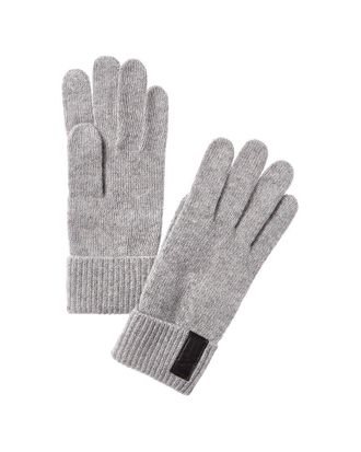 Portolano Leather Tab Cashmere Gloves