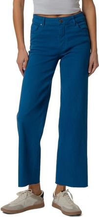 Kut from the Kloth Raw Hem High Waist Ankle Wide Leg Jeans in Sapphire at Nordstrom, Size 16