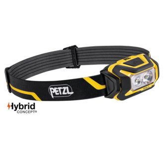 Petzl Linterna Frontal Compacta Aria 2 Waterproof - 450 L&uacute;menes - Negra/amarilla- A Pilas O Recargable - E069ca00
