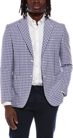 Canali Check Silk-Blend Jacket