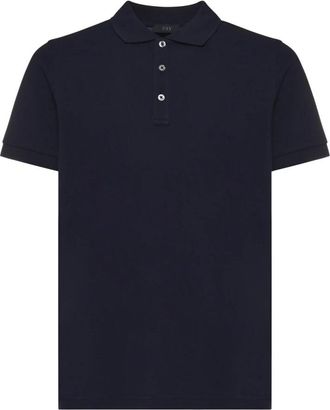Fay Stretch Piquet Polo - Heren - Polos - Blauw - S - Katoen - Tops