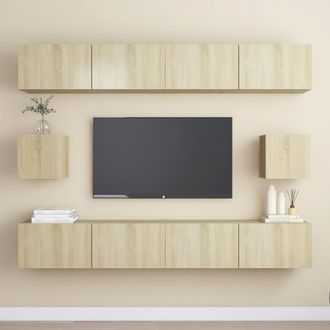 vidaXL Vidaxl - Juego De Muebles De Sal&oacute;n 6 Piezas Roble Sonoma