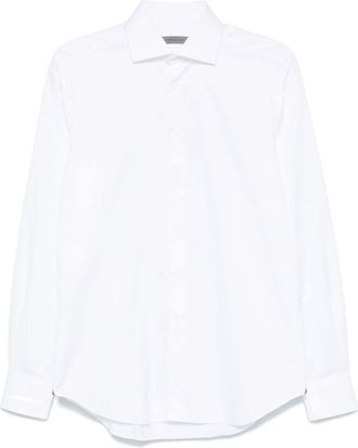 Corneliani twill shirt - men - Cotton - 39 - White