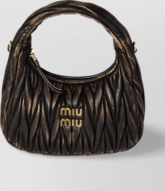 Miu Miu quilted top handle shoulder bag with detachable strap