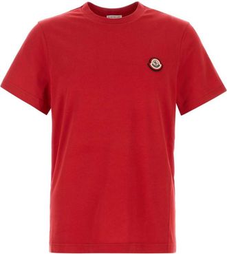Moncler Red Logo Crew Neck T-Shirt