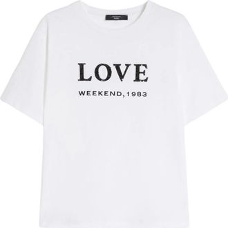 Max Mara Wkdagile T-shirt - Dames - T-shirts - Wit - M - Katoen - Tops