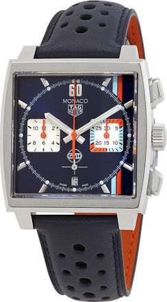 Tag Heuer Pre-owned Tag Heuer Monaco X Gulf Chronograph Automatic Blue Dial Mens Watch CBL2115.FC6494