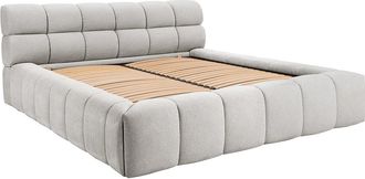 Vente-Unique Canap&eacute; abatible 180 x 200 cm - Tela - Gris claro - FORVIK de Pascal Morabito