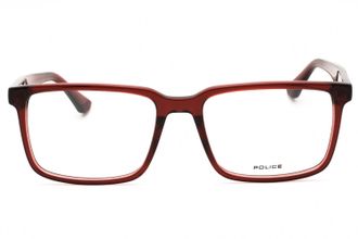 Police VPLN17 Rectangular Acetate Eyeglasses - Burgundy