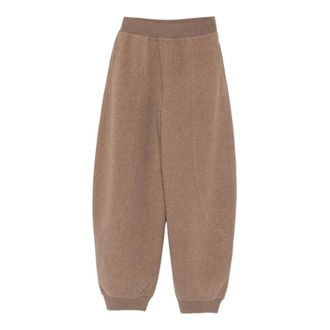 Max Mara Mxscesto Joggingbroek - Dames - Broeken - Beige - Maat: XS Wol