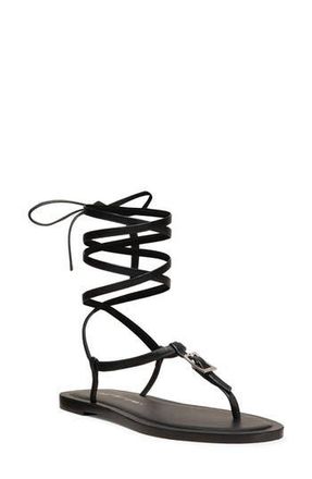 Stuart Weitzman Georgie Ankle Wrap Sandal in Black at Nordstrom Rack, Size 5.5