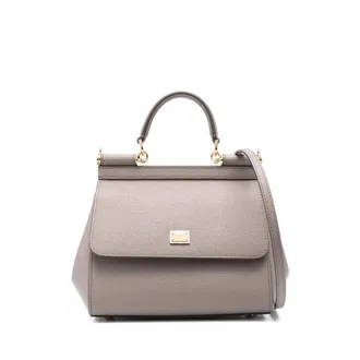 Dolce & Gabbana Large Sicily Leather Tote Bag