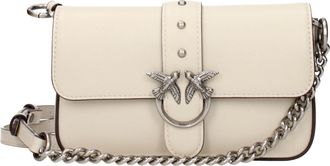 Pinko Pinko Love Damess Crossbodytassen Beige leer