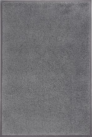 Wash+Dry FU&szlig;MATTE, Dunkelgrau, Textil, Uni, rechteckig, 50x75 cm, Textiles Vertrauen - Oeko-Tex, Reach, Made in EU, f&uuml;r Fu&szlig;bodenheizung geeignet, rutschhemmend