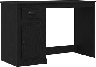 vidaXL Vidaxl - Desk with Drawer Black oak 50 x 115 x 75 cm Engineered wood