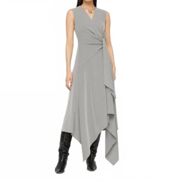 Lafayette 148 New York Fluid Houndstooth Jacquard Midi Dress In Black Multi