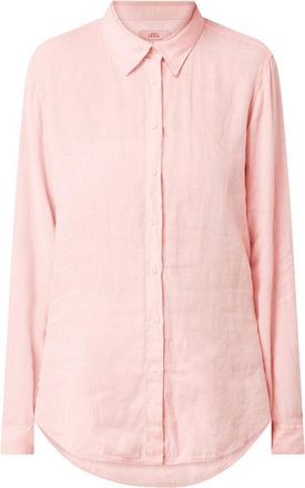 0039 Italy 0039 Italy Bluse aus Leinen Modell Sanja in Neon Pink, Gr&ouml;&szlig;e S