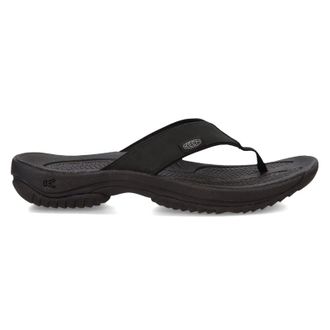 Keen Kona Flip TG Full Grain Leather Mens Casual Sandals - Black Steel Grey - Size:UK 11