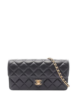 Chanel 2021-2025 CC Quilted Lambskin East West Flap Bag shoulder bag - Black