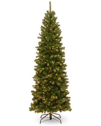 National Tree Company 7.5Ft North Valley Spruce Pencil Slim Hinged Tree