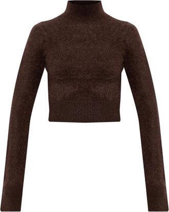 Sportmax Agio Kasjmier Trui - Dames - Cashmere truien - Bruin - XS - Kasjmier - Truien & Vesten