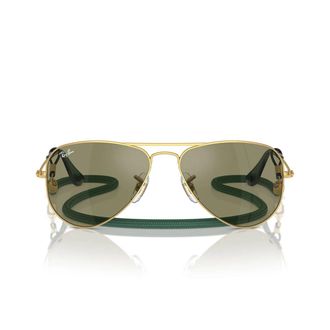 Ray-Ban Sunglasses Rj9506 S 223/6 R Junior Aviator Gold/Green Kids