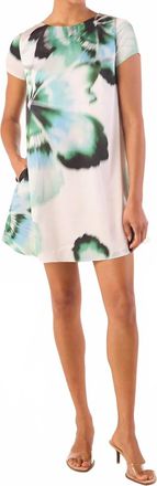 Misa Atalia Dress In Verdant Anemone Satin