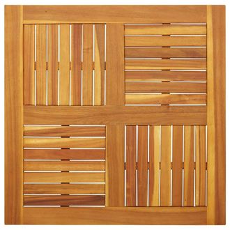 Berkfield Home Table Top 80x80x2.2 cm Square Solid Wood Acacia in Brown