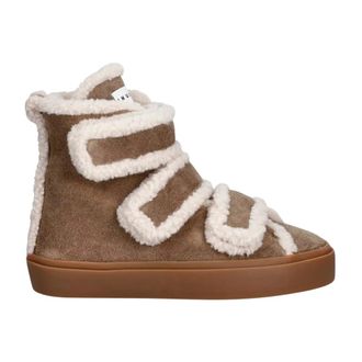 INUIKII Schoenen, Dames, Beige, 36 EU, Wol, Shearling Velcro High