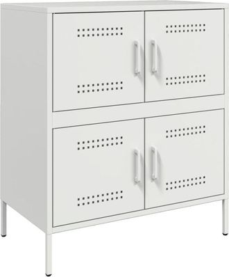 vidaXL Sideboard White 68x39x79 cm Steel Vidaxl