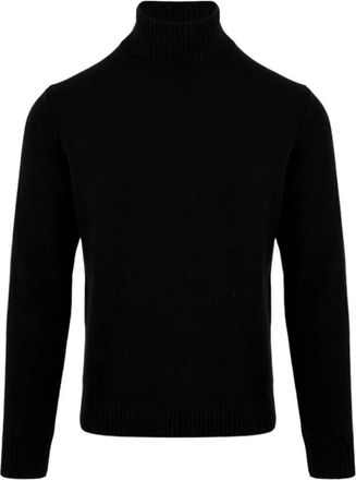 FILIPPO DE LAURENTIIS ML Treccia Turtleneck - Heren - Coltruien - Zwart - XL - Wol - Truien & Vesten