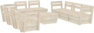 vidaXL Muebles De Palets Para Jard&iacute;n 9 Pzas Madera De Abeto Impregnada Vidaxl