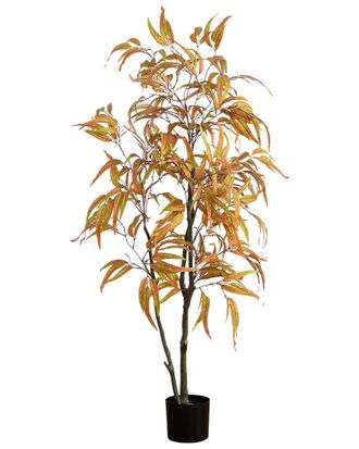 Nearly Natural 5Ft Autumn Wispy Eucalyptus Artificial Fall Tree