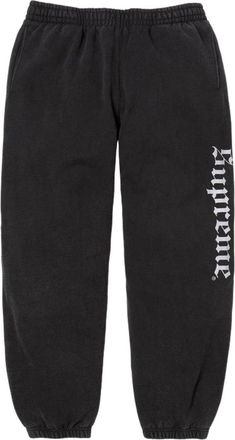 SUPREME FW25 Washed Old English Sweatpant Black SUP-FW25-190-BLK
