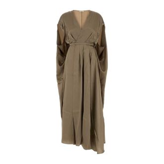 Co Wrap Dresses, female, Beige, Size: M Silk Dress