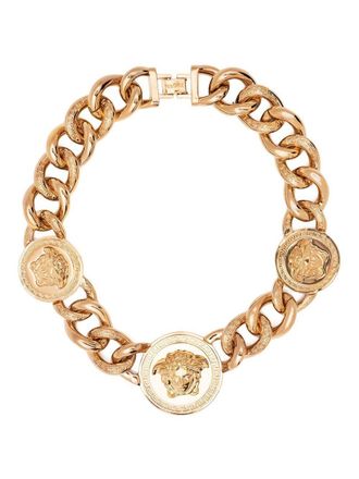 Versace Medusa chain necklace - women - Brass - One Size - Gold