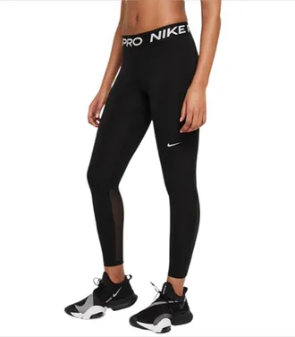 Nike Pro Dames Zwarte Hoge Taille Crop Leggings